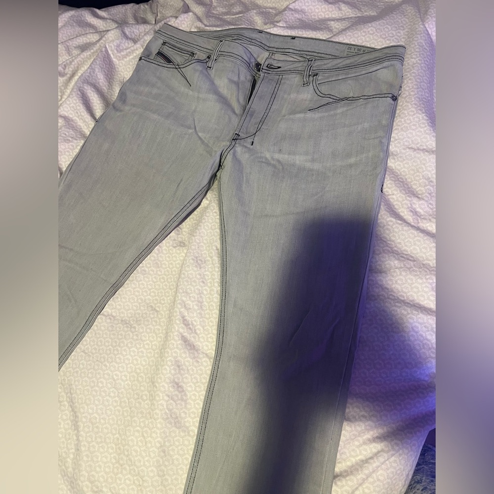 Diesel Light Gray Denim Pants